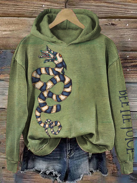 Halloween Horror Movie Oil Painting Art Print Vintage Hoodie