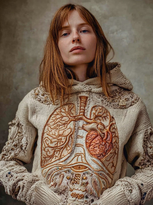 Halloween Retro Anatomy Art Hoodie Sweater