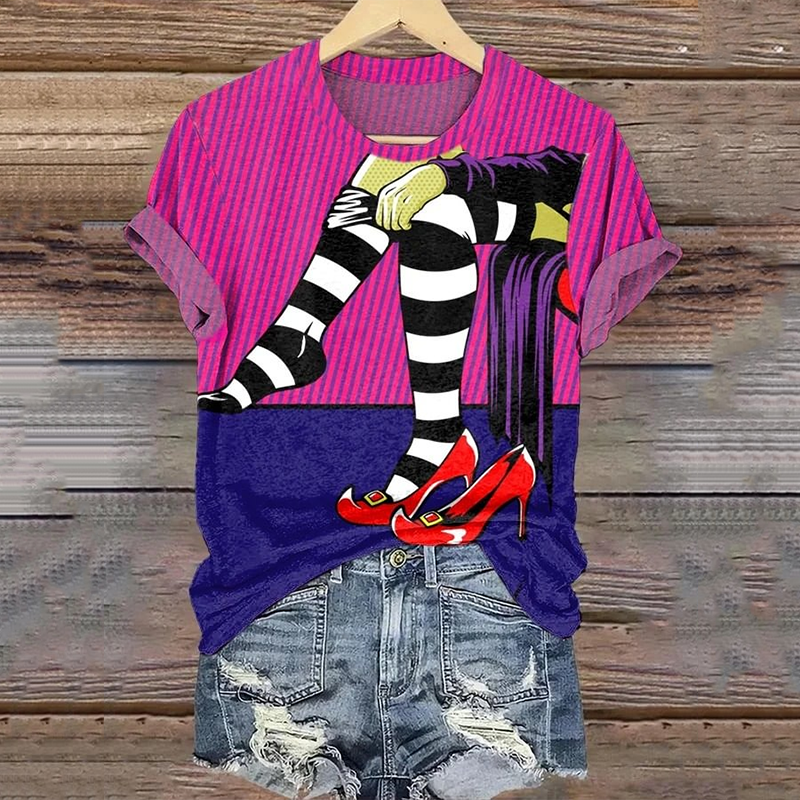 Halloween Classic Ruby Red Shoes Art Vintage Washed T Shirt
