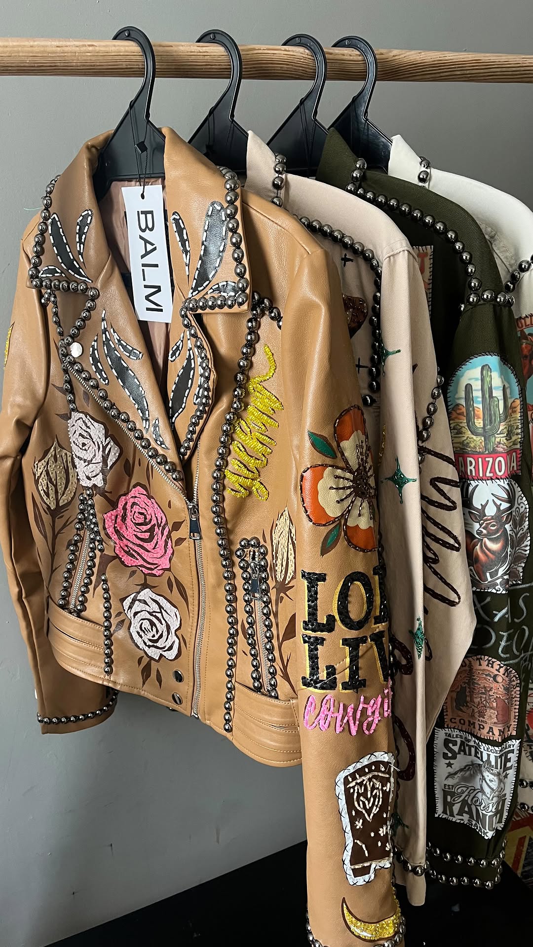 Embroidered Western - Style Denim Jacket