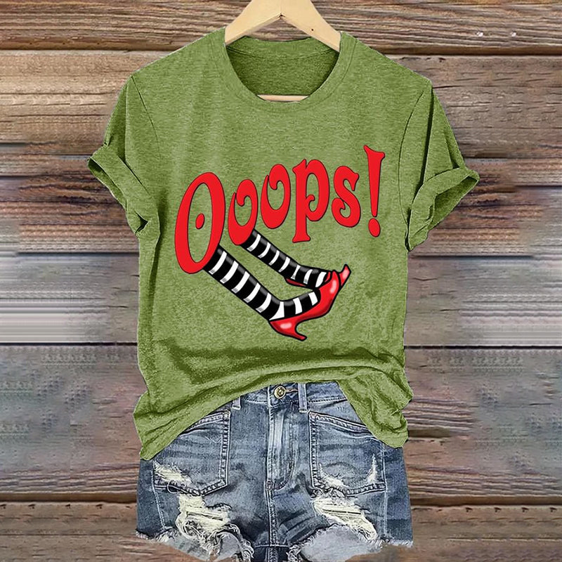 Halloween Witch Classic Ruby Red Shoes Art Vintage Washed T Shirt