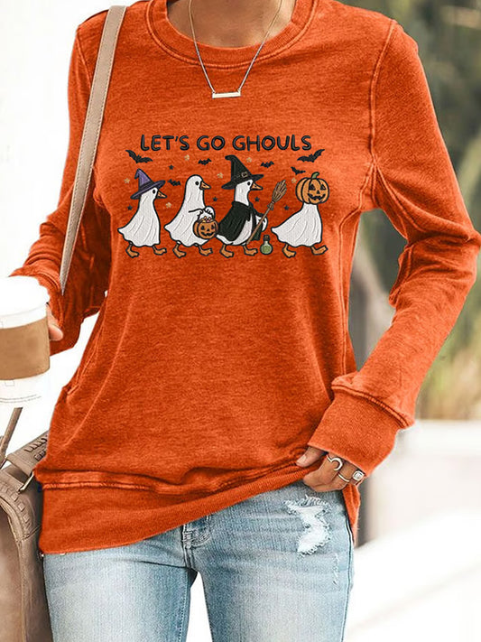 Women's Let's Go Ghouls Goose Sweatshirt