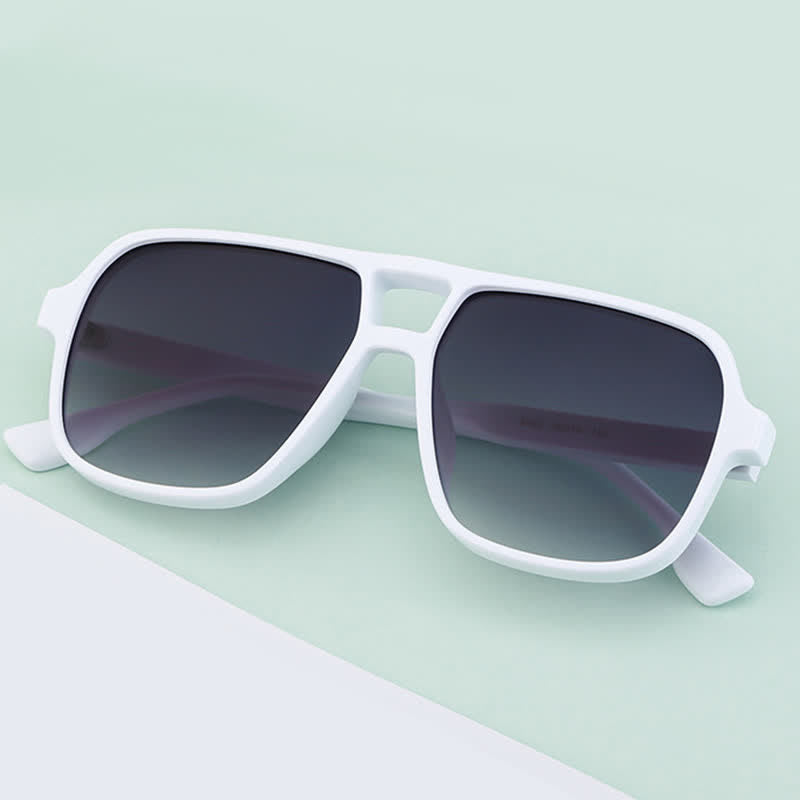 Spykay™ SG60730 Double Bridges Square Frame Vintage Sunglasses