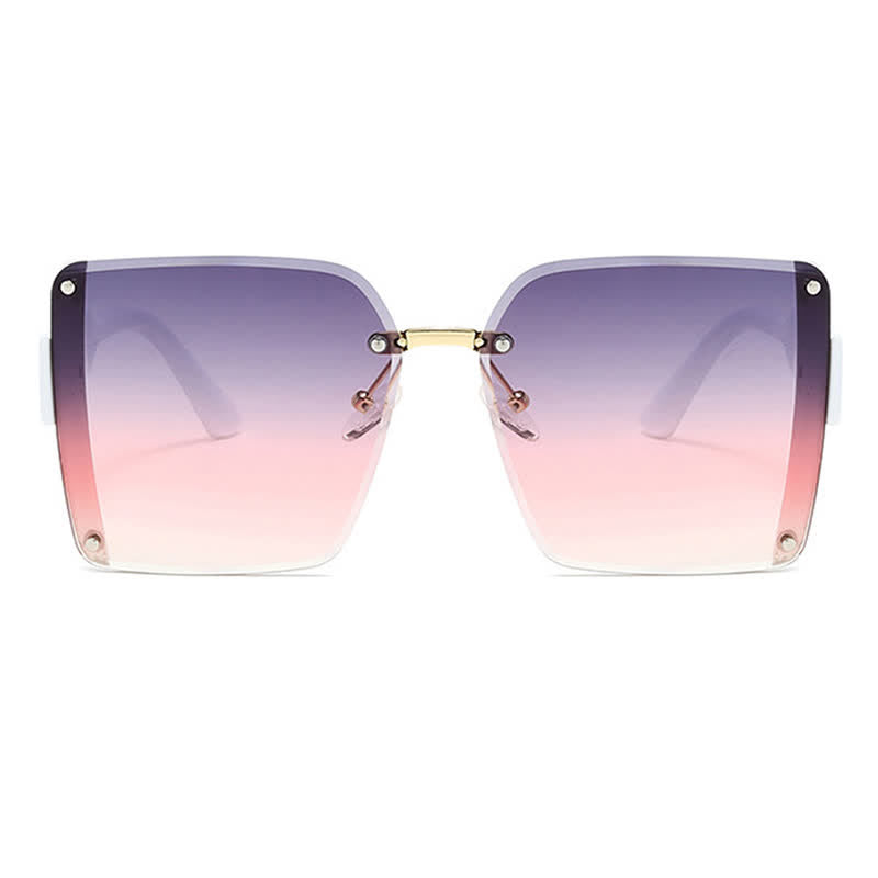 Spykay™ SG60835 Square Frame Oversized Rimless Sunglasses