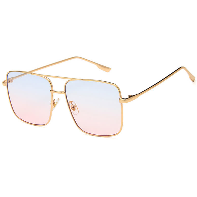 Spykay™ SG60886 Retro Classic Square Frame Double Bridges Sunglasses