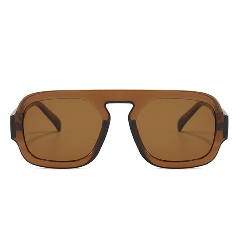 Spykay™ SG60722 Square Frame Leopard Print Cycling Aviator Sunglasses
