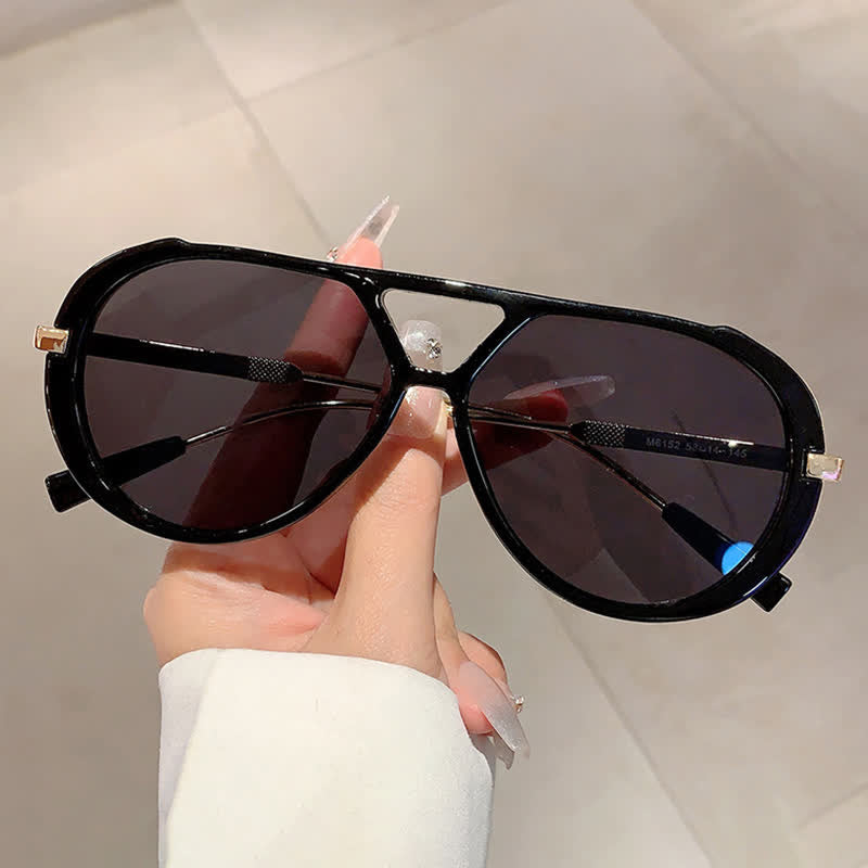 Spykay™ SG60737 Double Bridges Tortoiseshell Oval Frame Sunglasses