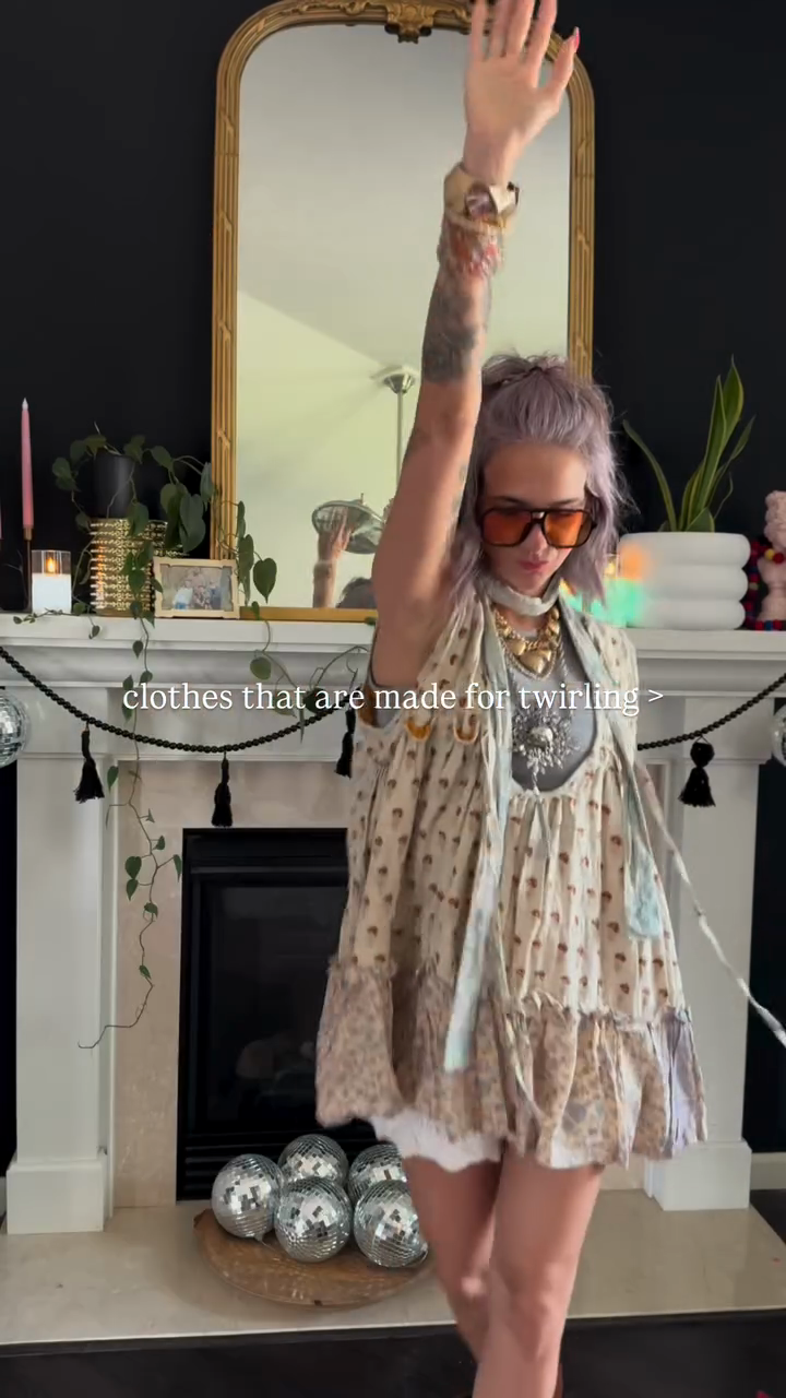 Printed Sleeveless Babydoll Dress