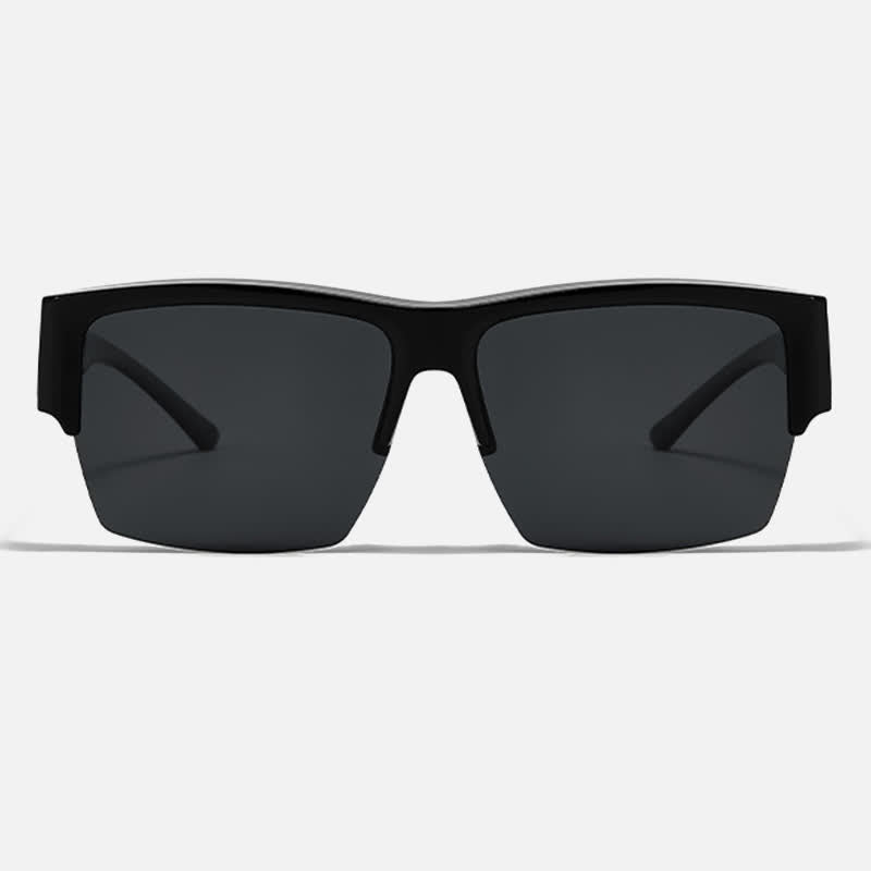 Spykay™ SG60954 Semi-Rimless Polarized Square Driving Sunglasses Fit Over Glasses for Women Men