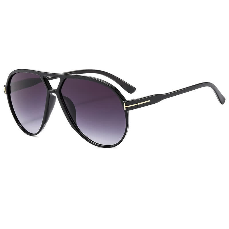 Spykay™ SG60858 Double Bridges 'T' Design Oversized Frame Hipster Aviator Sunglasses