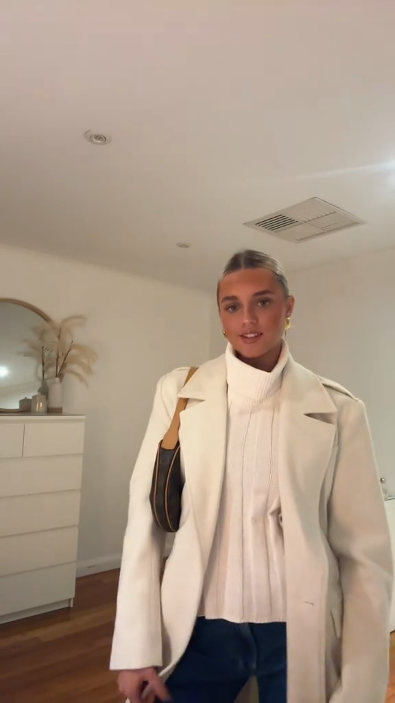 Beige Belted Trench Coat
