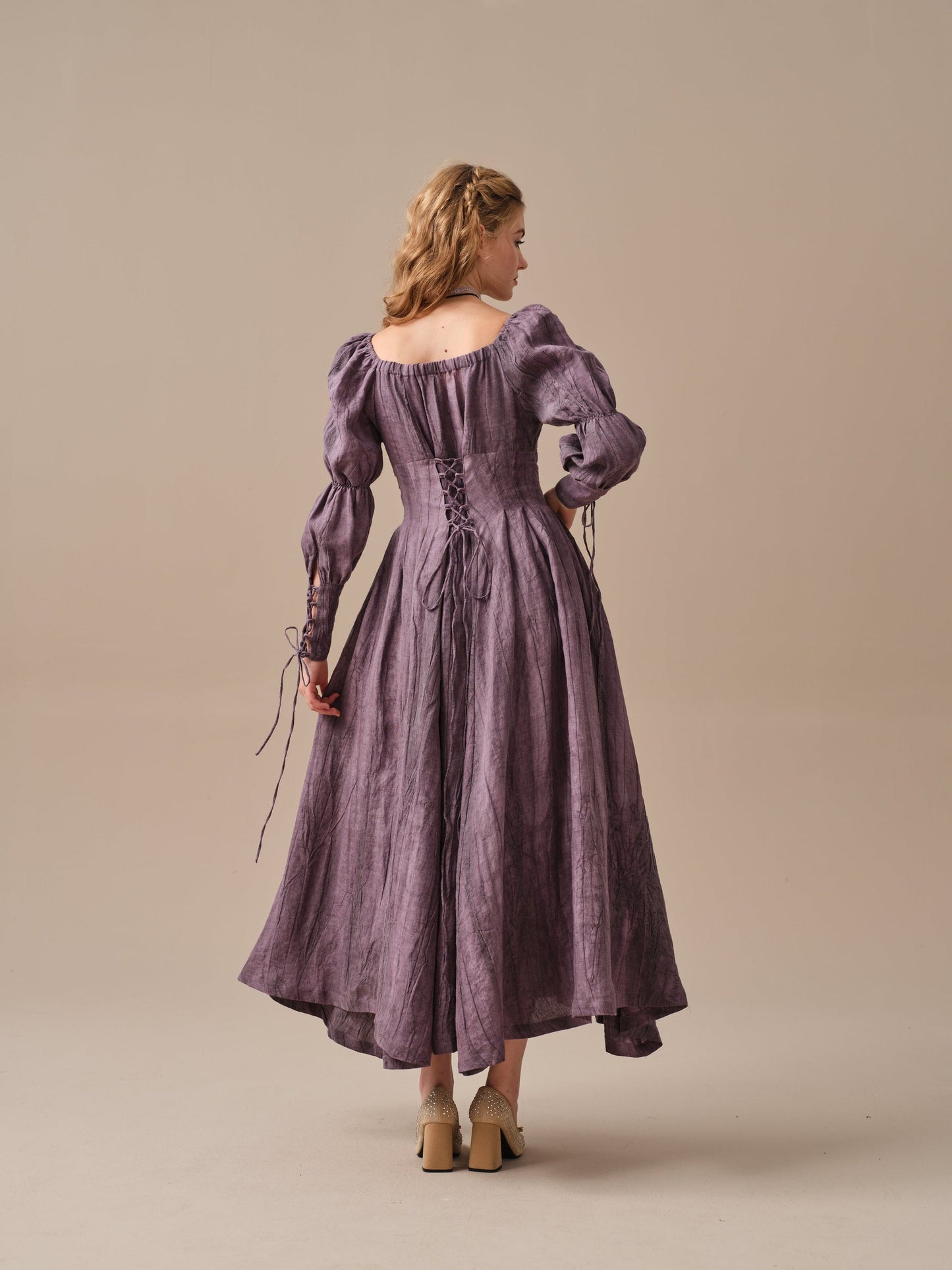 Square - Neck Long Dress