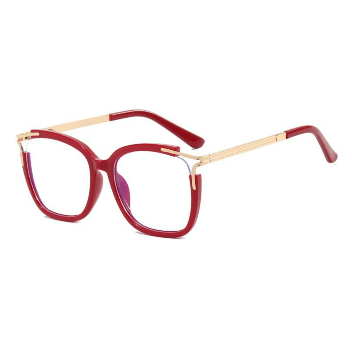 Spykay™ EG1018 Square Cat-eye Hollow Glasses Frame New TR90 Anti-blue Light Flat Glasses