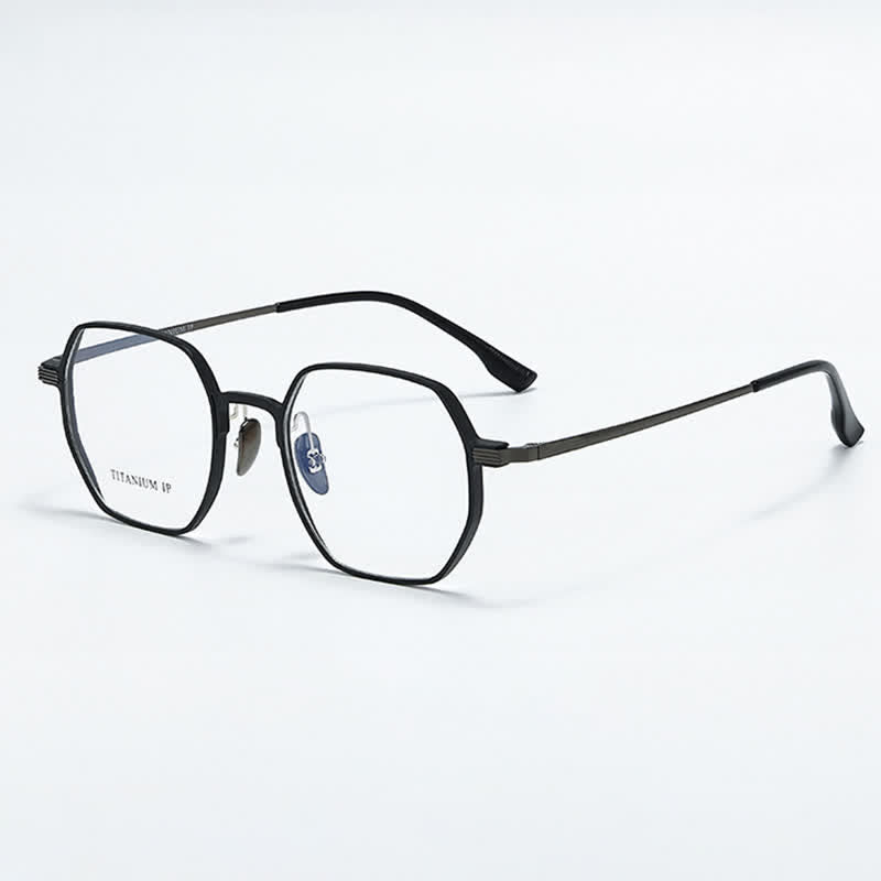 Spykay™ EG26822 Lightweight Titanium Geometric Frame Anti-blue Light Glasses