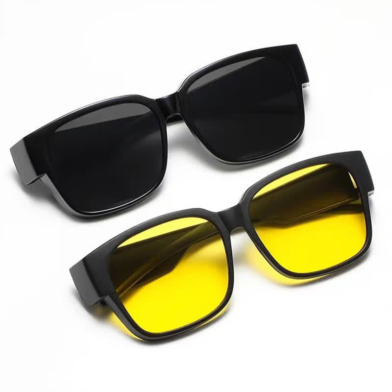 Spykay™ SG60957 Fit Over Glasses Square Frame Polarized Sunglasses for Women Men