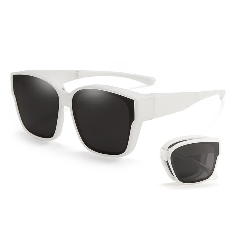 Spykay™ SG60955 Fit Over Glasses Square Frame Foldable Polarized Sunglasses for Women Men