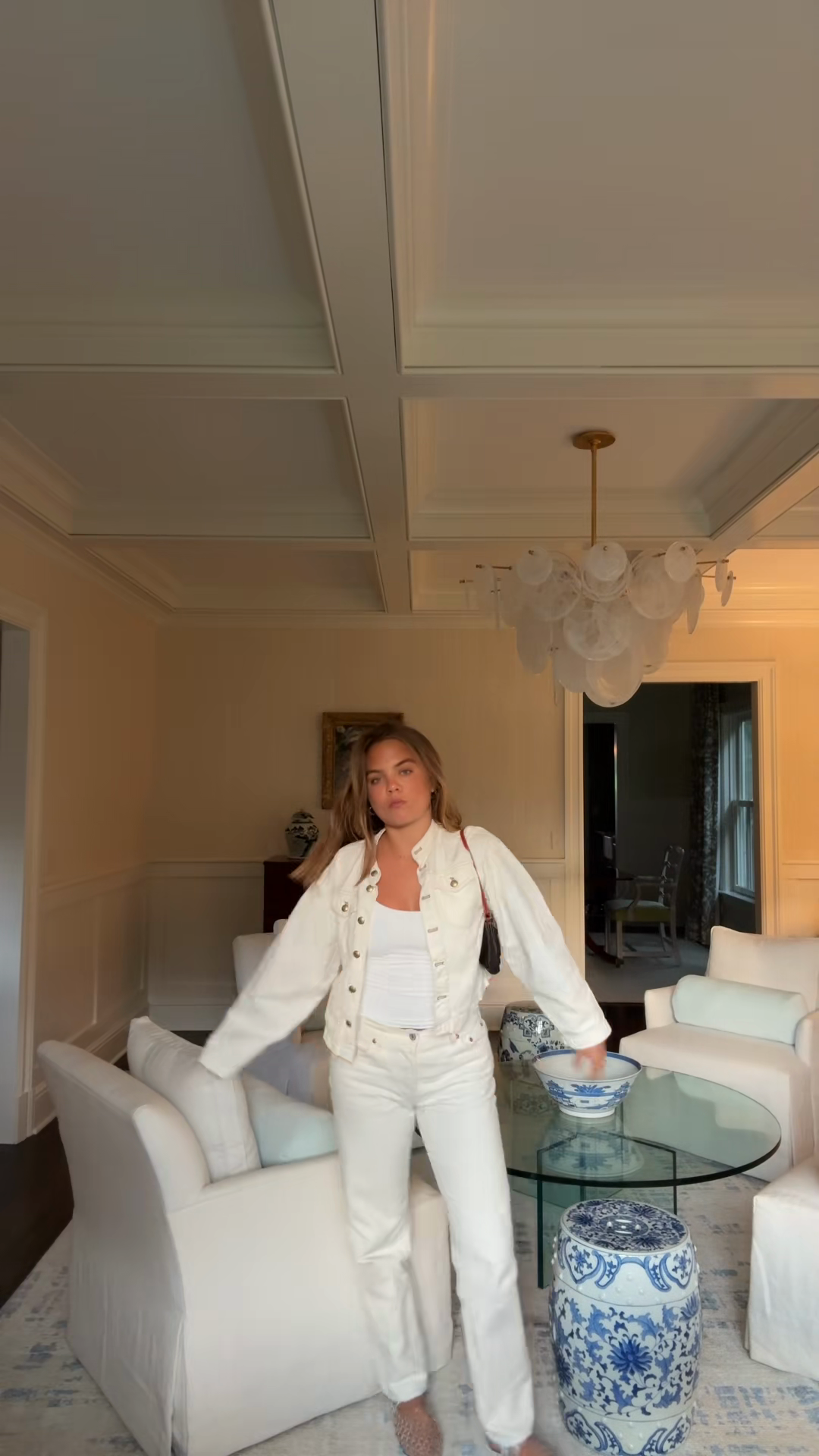 White Denim Jacket and Jeans Set