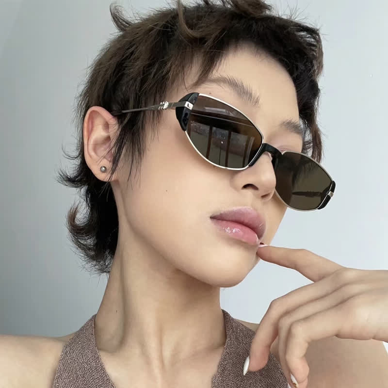 Spykay™ SG60801 Retro Oval Frame Polarized Sunglasses