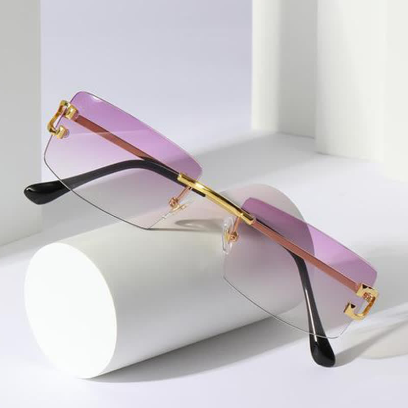Spykay™ SG60922 Rectangle Frame Trendy Rimless Sunglasses