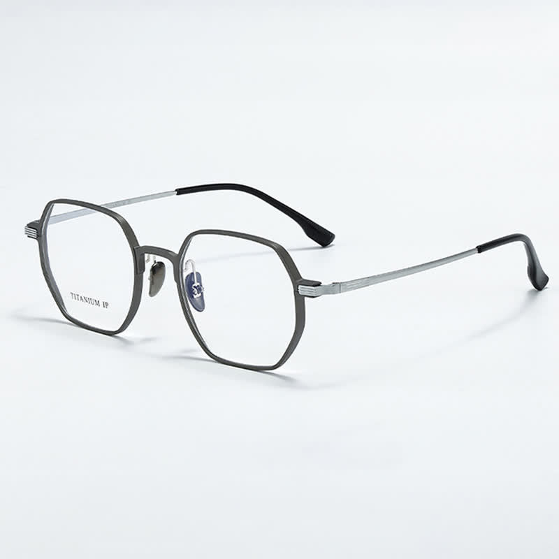 Spykay™ EG26822 Lightweight Titanium Geometric Frame Anti-blue Light Glasses