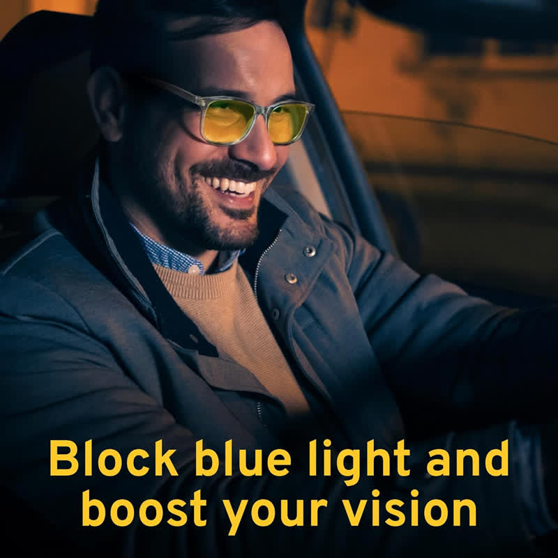 Spykay™ EG60824 Anti-blue Light Square Frame Glasses with Night Vision Lenses For Driving&Gaming&Daily