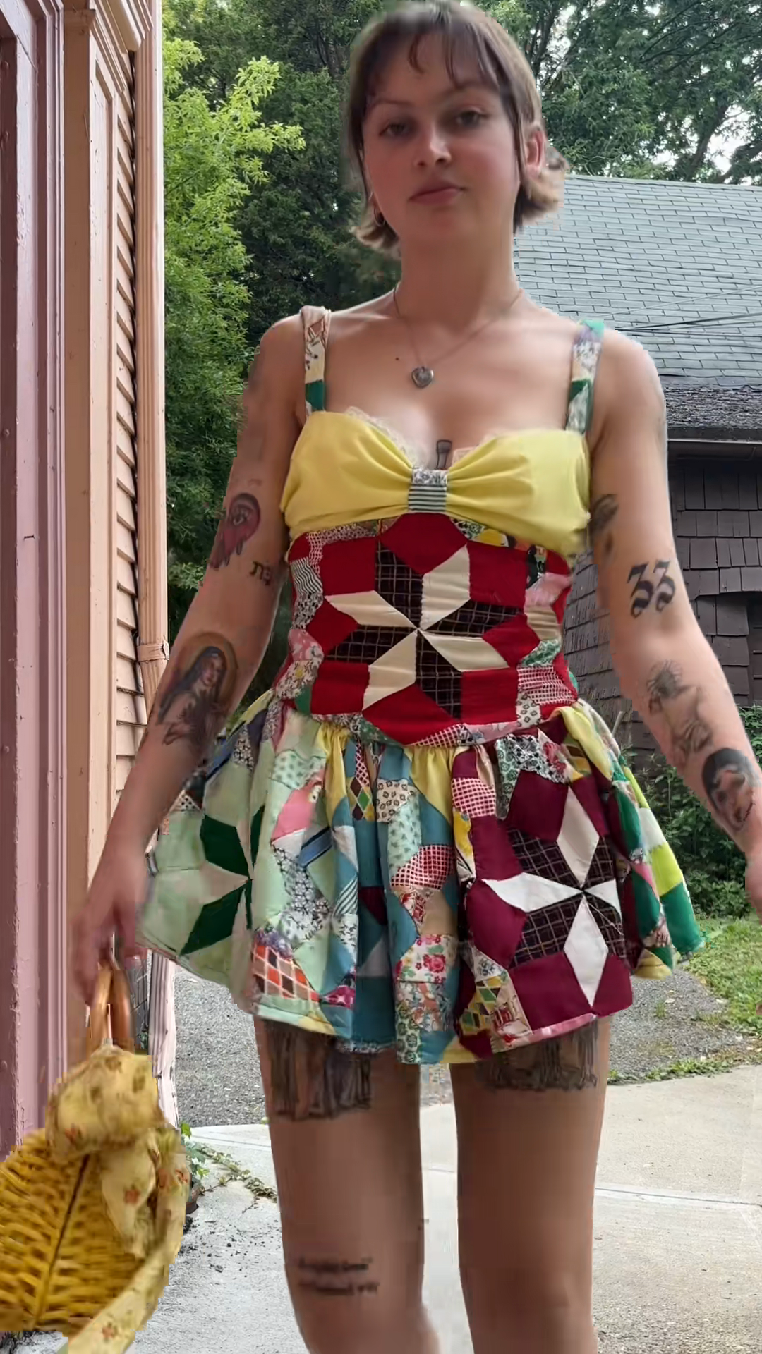 Patchwork Sun Mini Dress