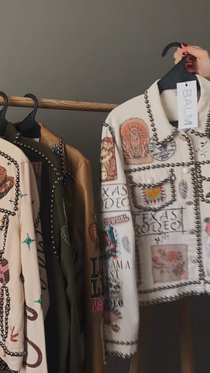 Embroidered Western - Style Denim Jacket