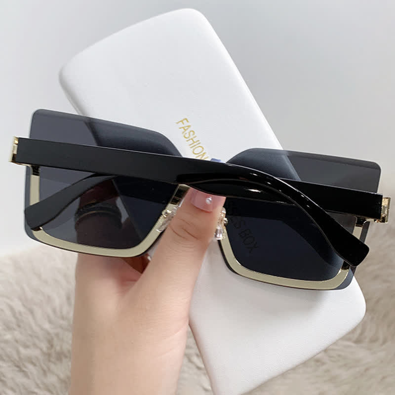 Spykay™ SG60862 Unisex Square Rimless Oversized Sunglasses
