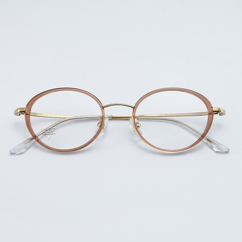 Spykay™ EG26720 Titanium Round Frame Anti-blue Light Hipster Glasses