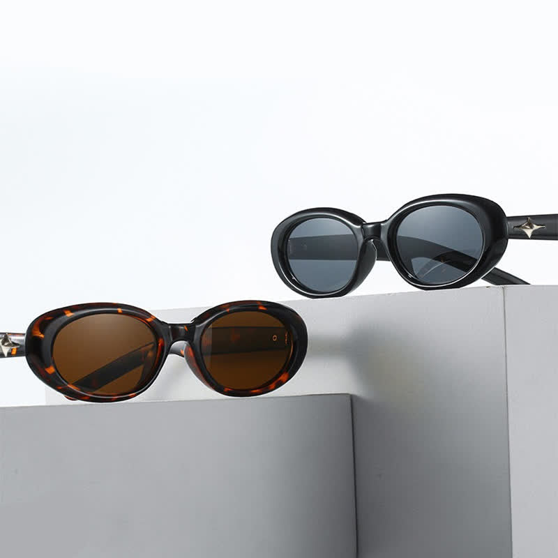 Spykay™ SG60719 Star Design Oval Frames Hipster Sunglasses