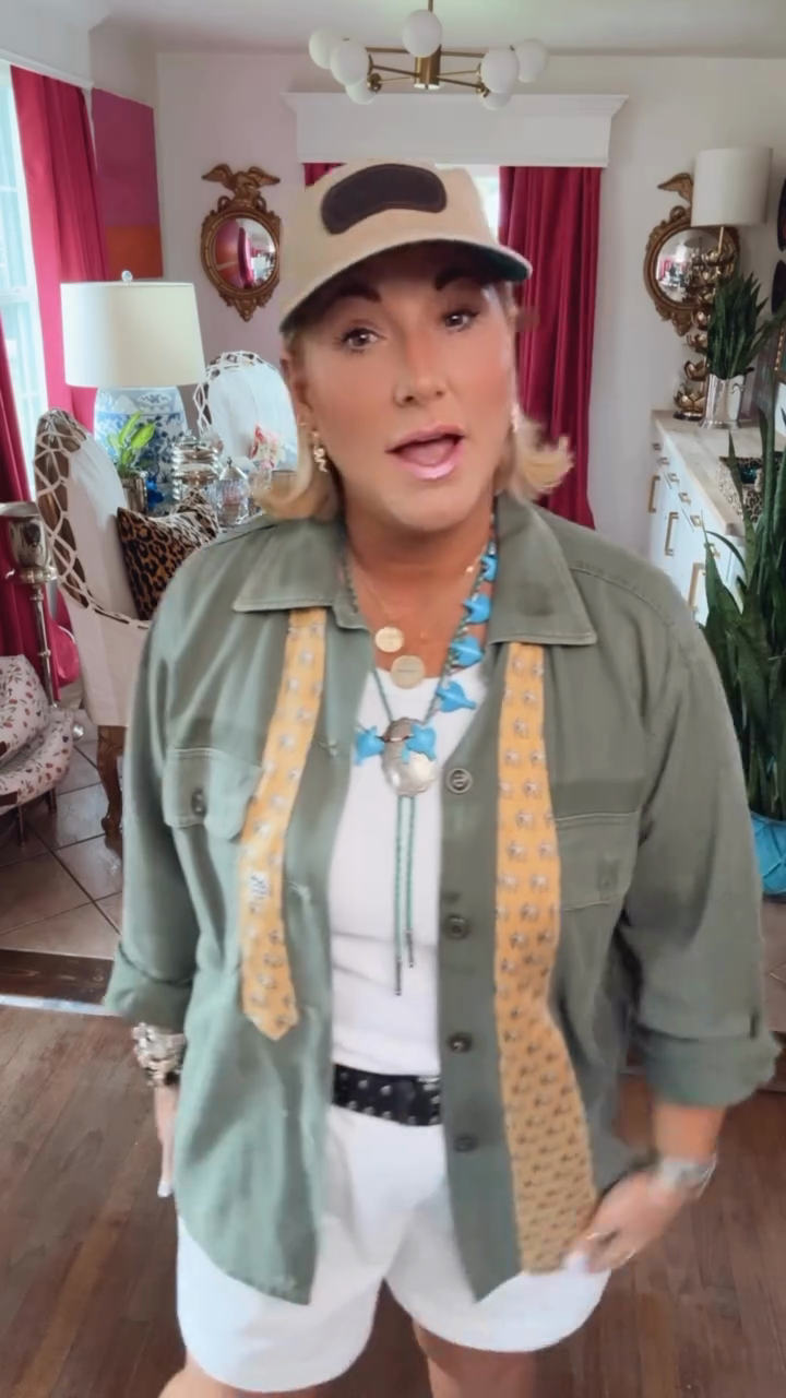 Olive Green Denim Shirt Jacket