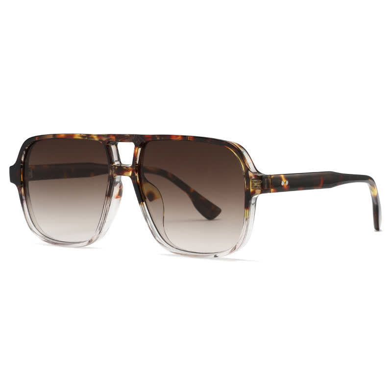 Spykay™ SG60730 Double Bridges Square Frame Vintage Sunglasses