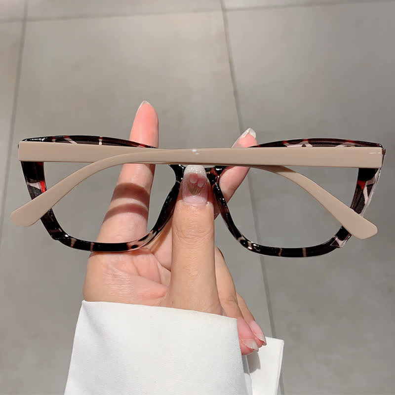 Spykay™ EG26814 Fashion Colorblock Butterfly Frame Anti-blue Light Glasses