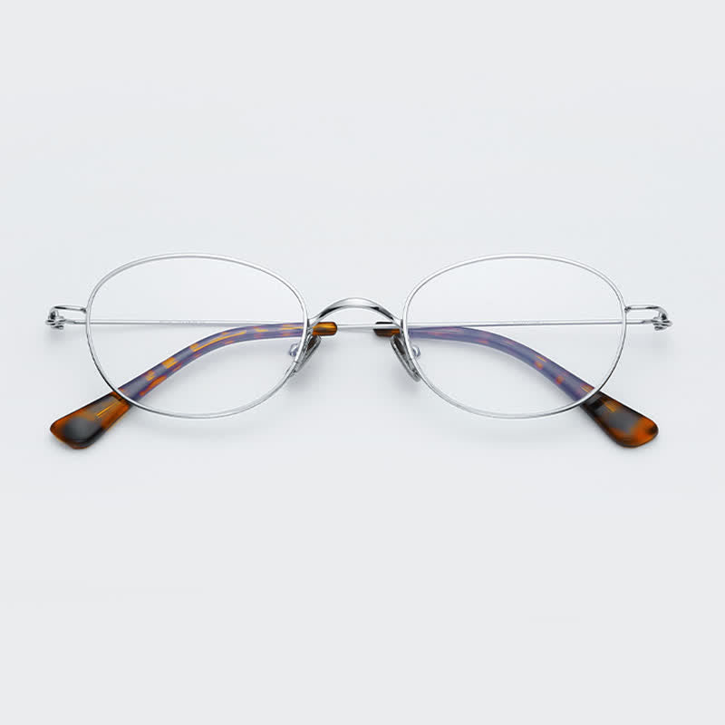 Spykay™ EG26696 Titanium Oval Frame Anti-blue Light Lightweight Glasses