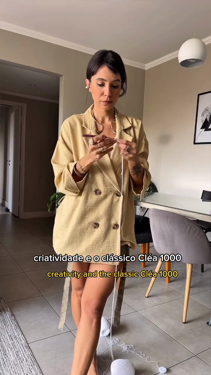 Beige Double - Breasted Linen Blazer