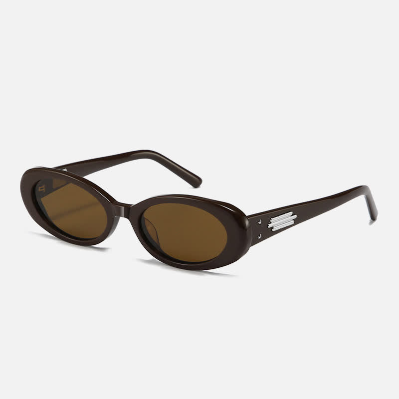 Spykay™ SG60787 Oval Frame Star Temples Sunglasses with Nylon Lenses
