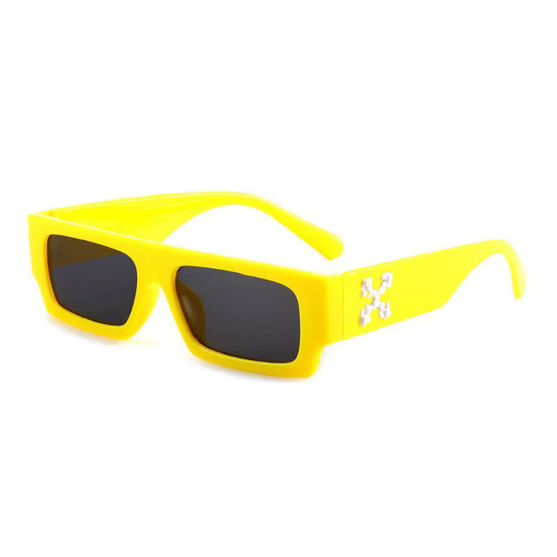 Spykay™ SG60844 Fashion 'X' Design Rectangle Small Frame Sunglasses