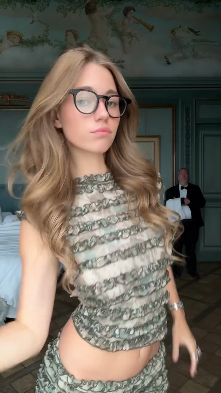 Olive - Hued Ruffled Two - piece Set