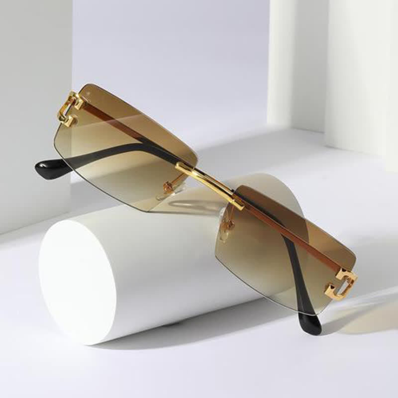 Spykay™ SG60922 Rectangle Frame Trendy Rimless Sunglasses