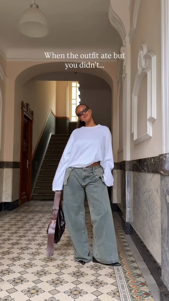 Light Blue Wide - Leg Jeans