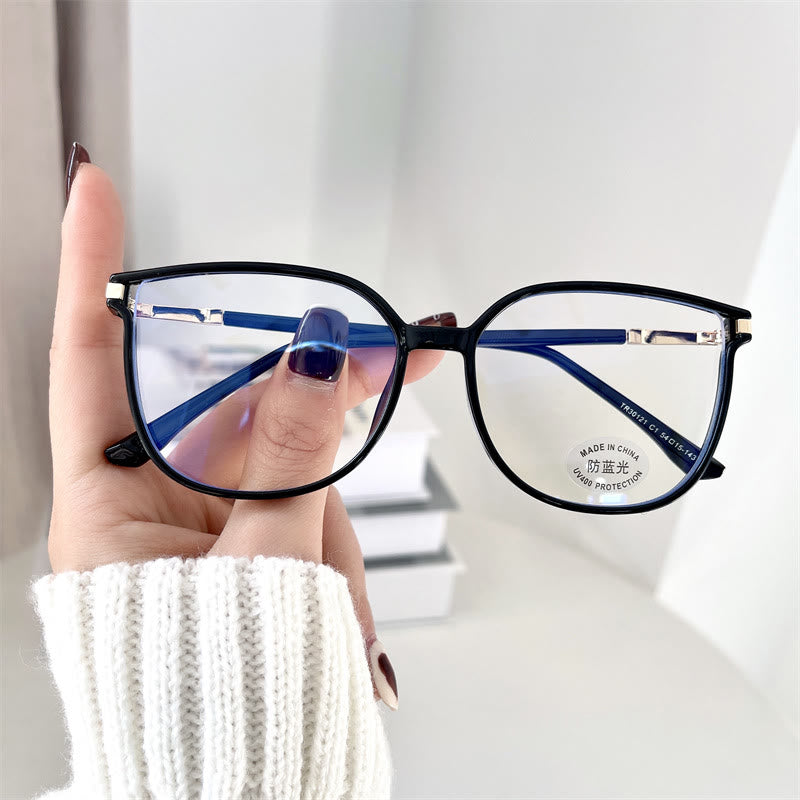 Spykay™ EG1013 Women's TR90 Oval Frame Fashion Minimalist Blue Light Blocking Glasses, Suitable For School