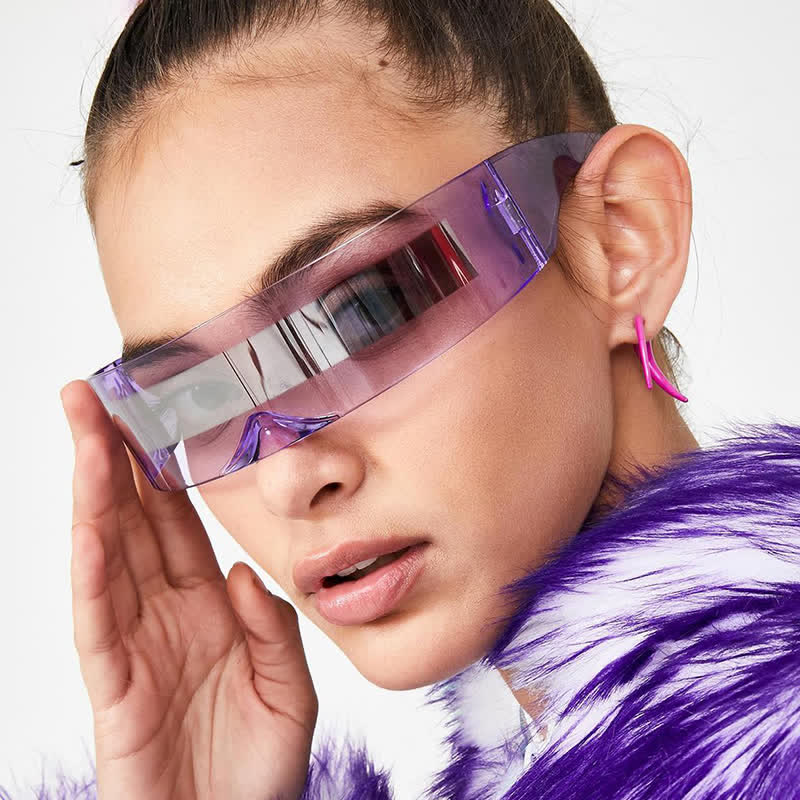 Spykay™ SG60721 Unisex Rectangle One-piece Frames Y2K Cyberpunk Sunglasses