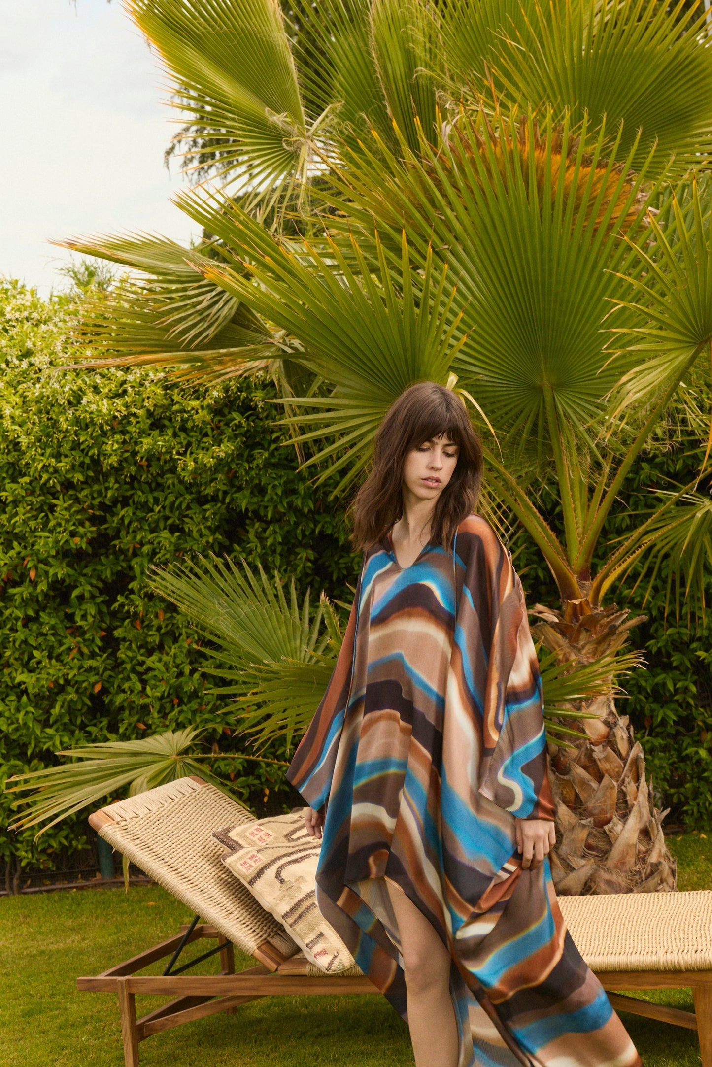 Abstract - Print Kaftan Dress