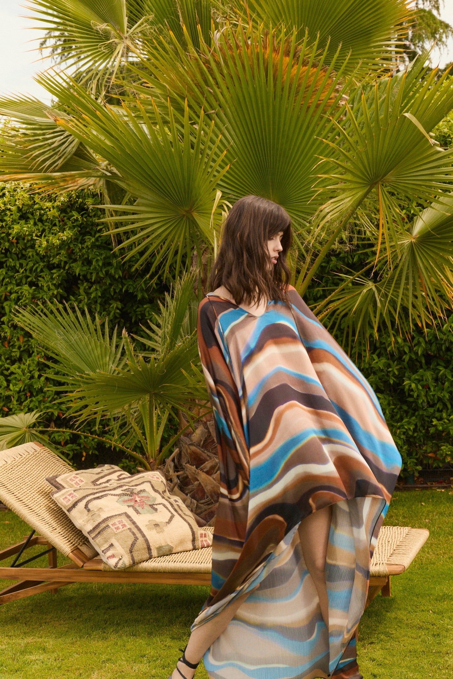 Abstract - Print Kaftan Dress
