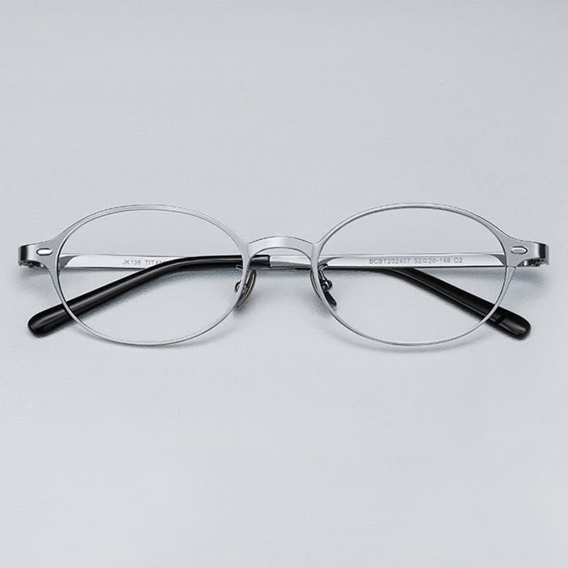 Spykay™ EG26698 Lightweight Titanium Oval Frame Anti-blue Light  Glasses