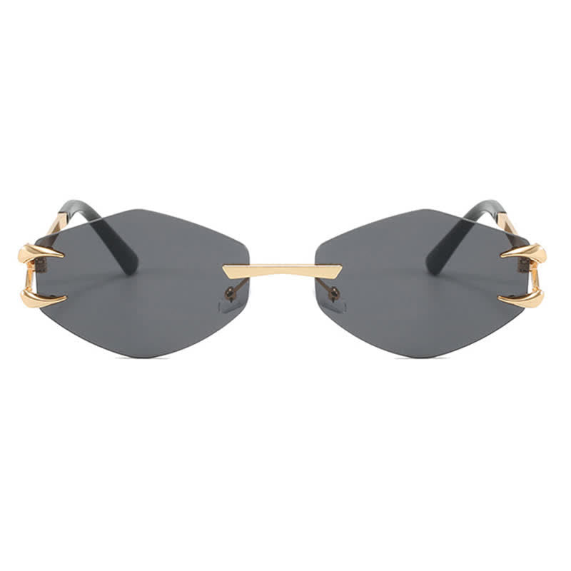 Spykay™ SG60856 Claw Temples Geometric Rimless Hipster Sunglasses