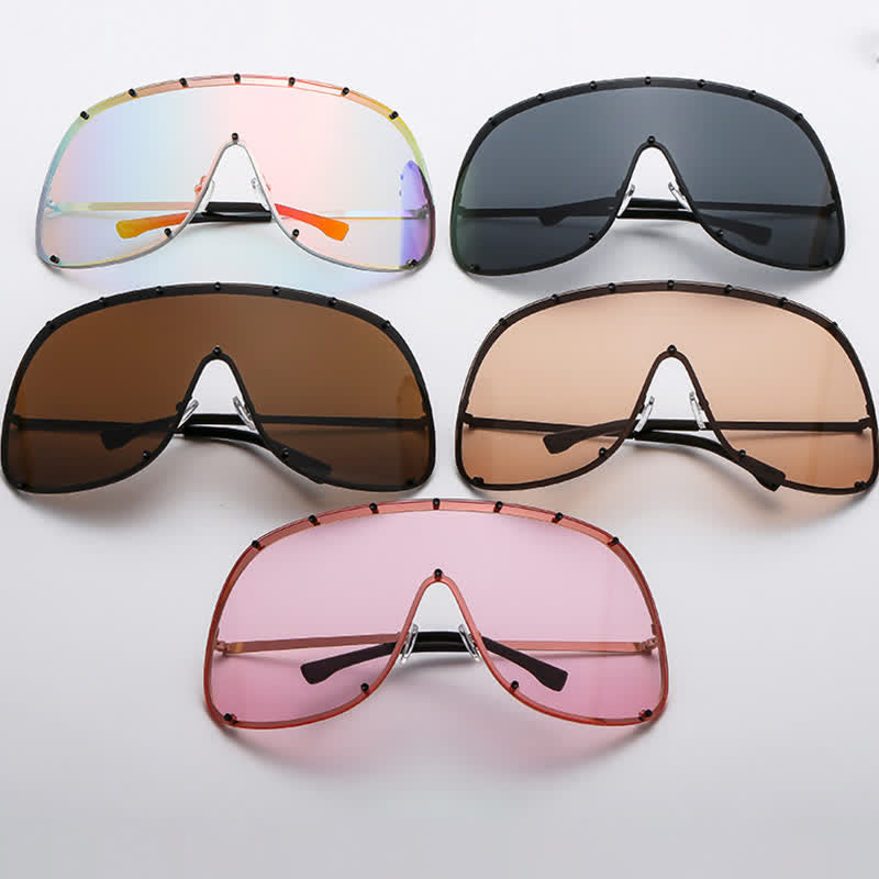 Spykay™ SG60757 Unisex Hipster One-piece Polarized Aviator Sunglasses