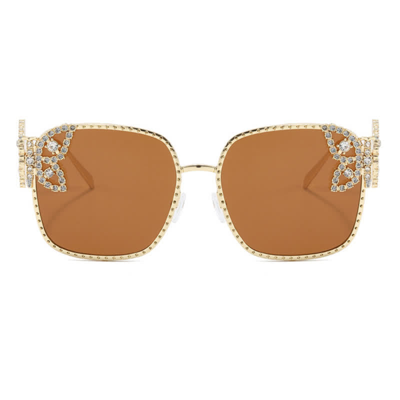 Spykay™ SG60849 Square Frame Butterfly Decor Oversized Sunglasses