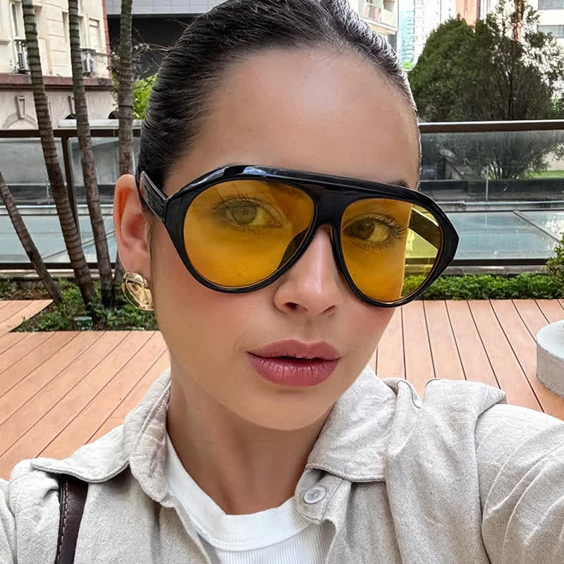 Spykay™ SG60857 Hipster Oversized Frame Aviator Sunglasses