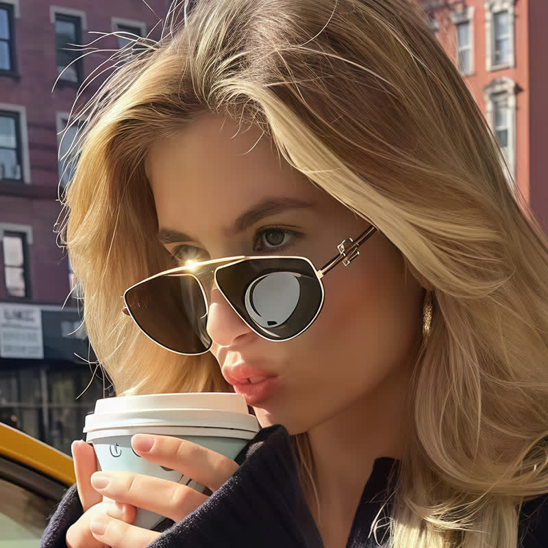 Spykay™ SG60906 Hollow-out Irregular Aviator Sunglasses